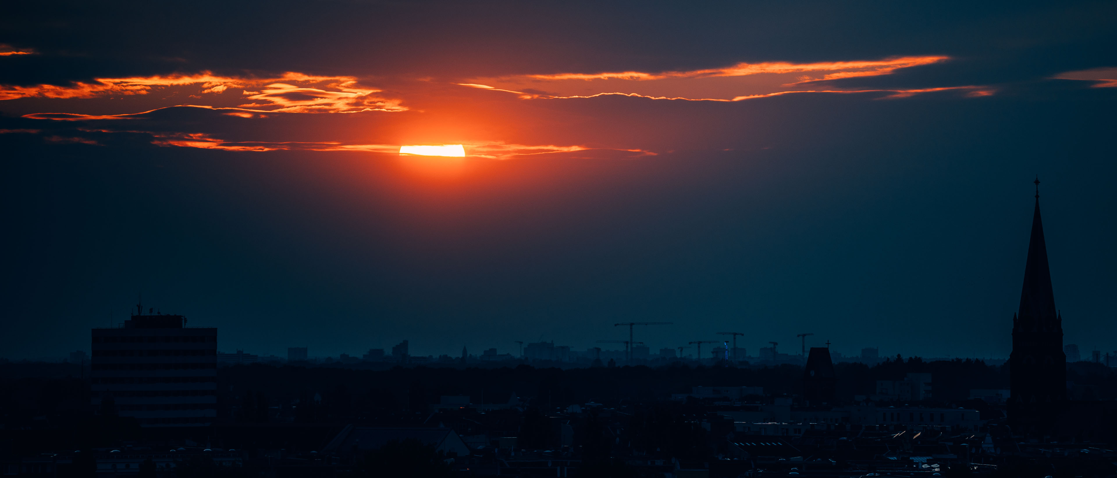 Sunset over the Berlin skyline